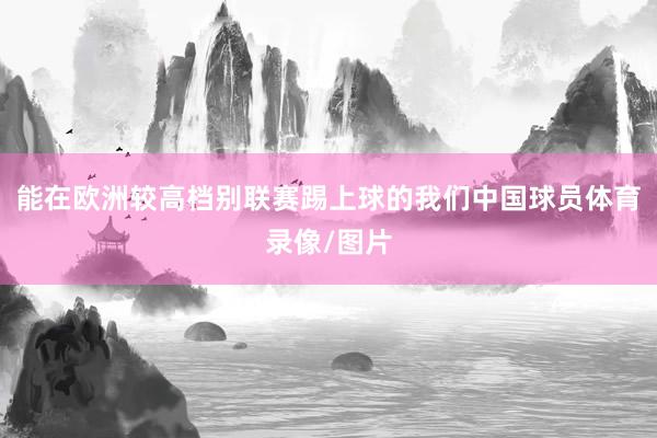 能在欧洲较高档别联赛踢上球的我们中国球员体育录像/图片