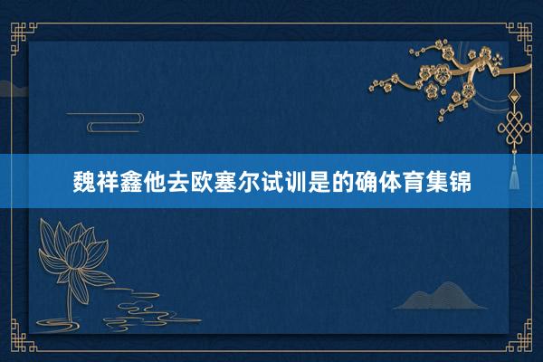 魏祥鑫他去欧塞尔试训是的确体育集锦