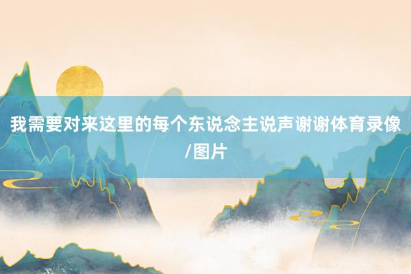 我需要对来这里的每个东说念主说声谢谢体育录像/图片