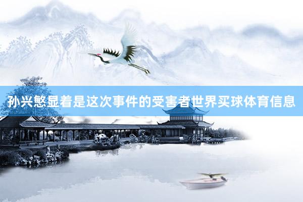 孙兴慜显着是这次事件的受害者世界买球体育信息