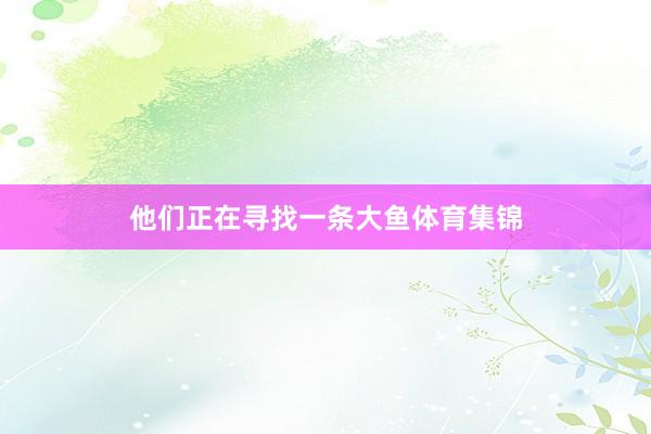 他们正在寻找一条大鱼体育集锦