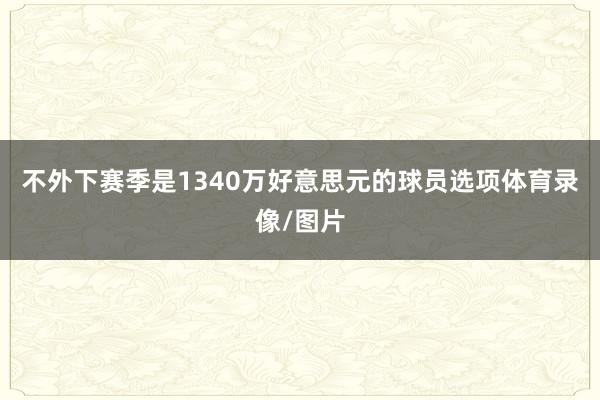 不外下赛季是1340万好意思元的球员选项体育录像/图片