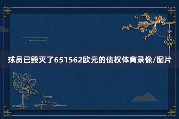 球员已毁灭了651562欧元的债权体育录像/图片