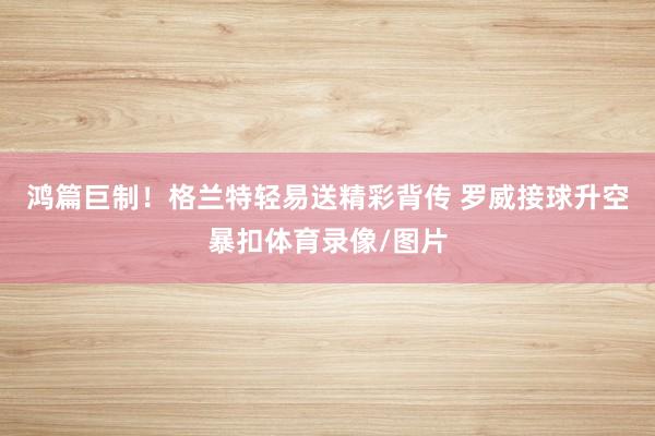 鸿篇巨制！格兰特轻易送精彩背传 罗威接球升空暴扣体育录像/图片