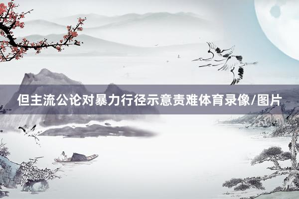 但主流公论对暴力行径示意责难体育录像/图片