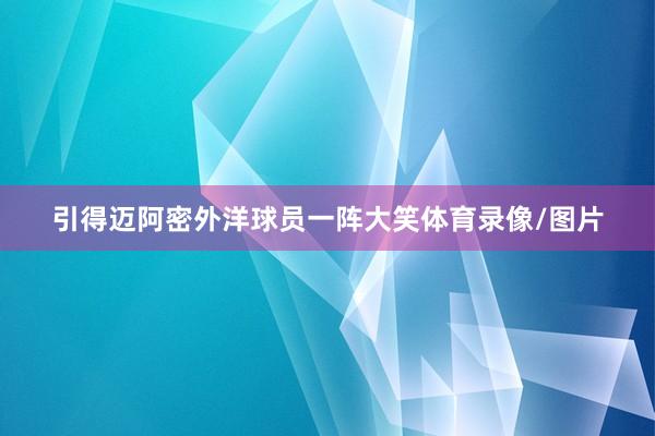 引得迈阿密外洋球员一阵大笑体育录像/图片