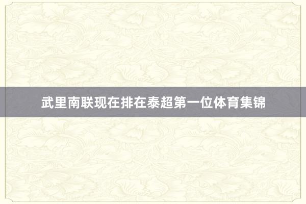 武里南联现在排在泰超第一位体育集锦