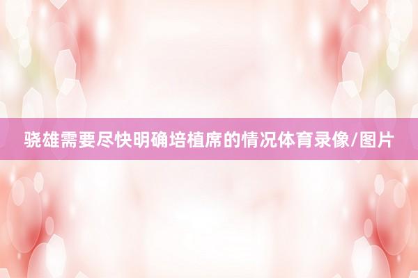 骁雄需要尽快明确培植席的情况体育录像/图片