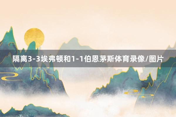 隔离3-3埃弗顿和1-1伯恩茅斯体育录像/图片